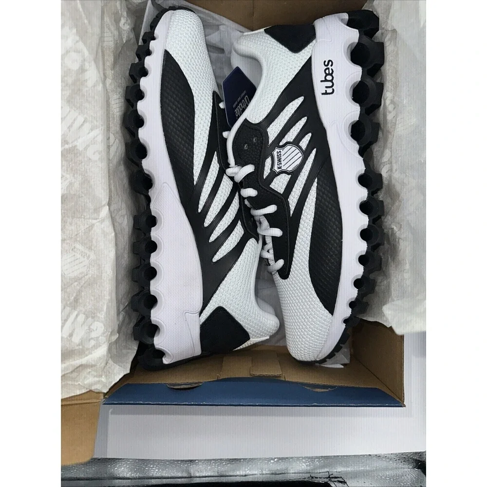 K-Swiss Men's‎ Tubes Sport Athletic Shoes – White/Black – Size 8.5- NEW